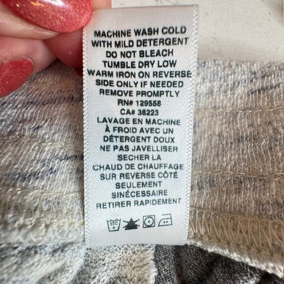 Sol Angeles Mens Pants XXL Lt Weight Jersey Joggers Marled Cream/Navy - Picture 16 of 16